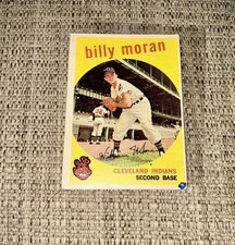 1959 Topps #196 Billy Moran - Cleveland Indians - EX - Free Shipping~