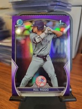 2023 Bowman DRAFT CHROME ROC RIGGIO PURPLE REFRACTOR 64/250 YANKEES BDC-30