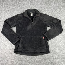 The North Face Fleece Pullover Womens Medium Black Osito Quarter Zip Pocket