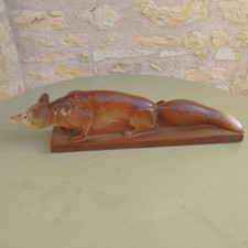 Renard Le Manceau · Sculpture signée · Pièce décorative · 64 cm