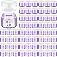 Layhit 60 Pcs 2 oz Glass Jars with Lids Bulk, Small Jars Containers Travel St...