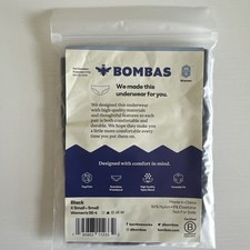 Bombas Womens black Seamless Wasteband Underwear Size X Small