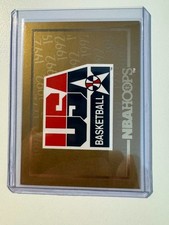 1991-92 NBA Hoops Basketball 1992 Gold Logo Card Team #USA