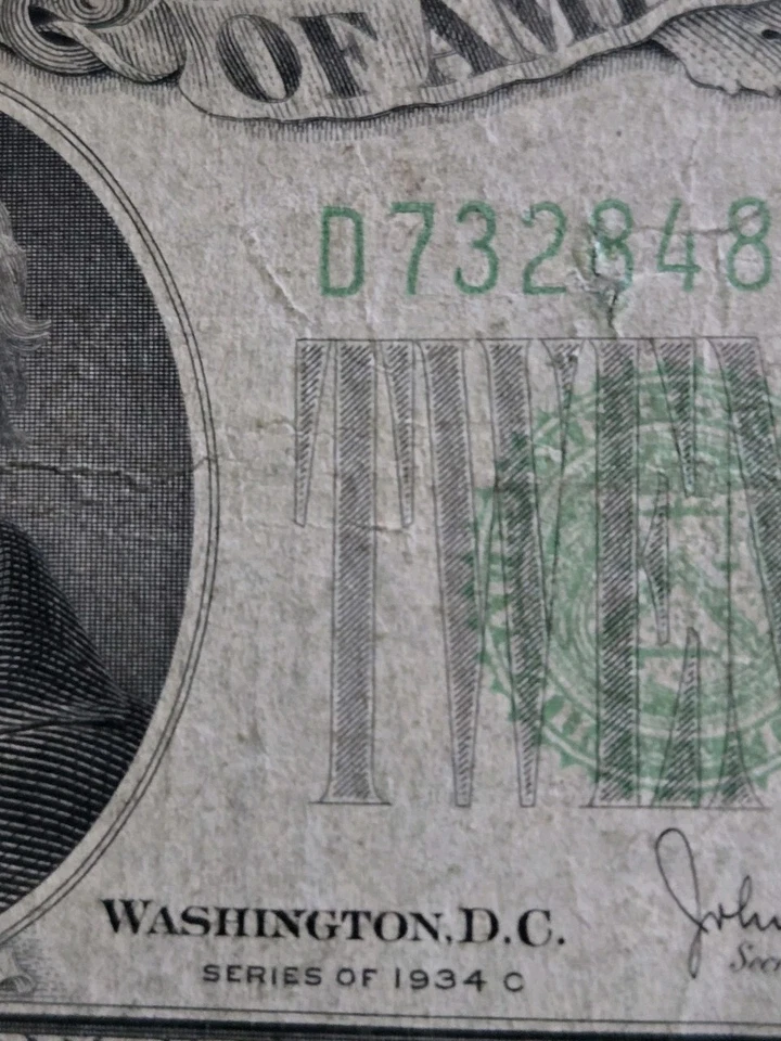 Series Of 1934 C $10 And $20 Circulated Banknotes  - Image 4 of 4