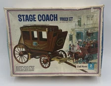 Craft Master Stage Coach Wooden Kit #50123 Vintage