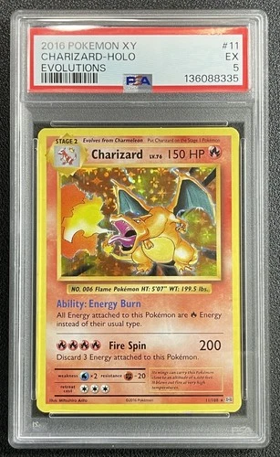 CHARIZARD PSA 5 2016 POKEMON XY EVOLUTIONS #11/108 HOLO 8335
