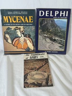 Ancient Greece Archaeology Guide Book Lot Mycenae Delphi Nimes