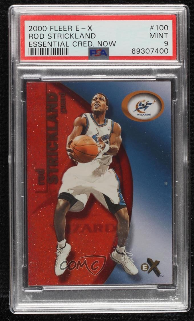 2000-01 EX Essential Credentials Now /201 Rod Strickland #100 PSA 9 MINT