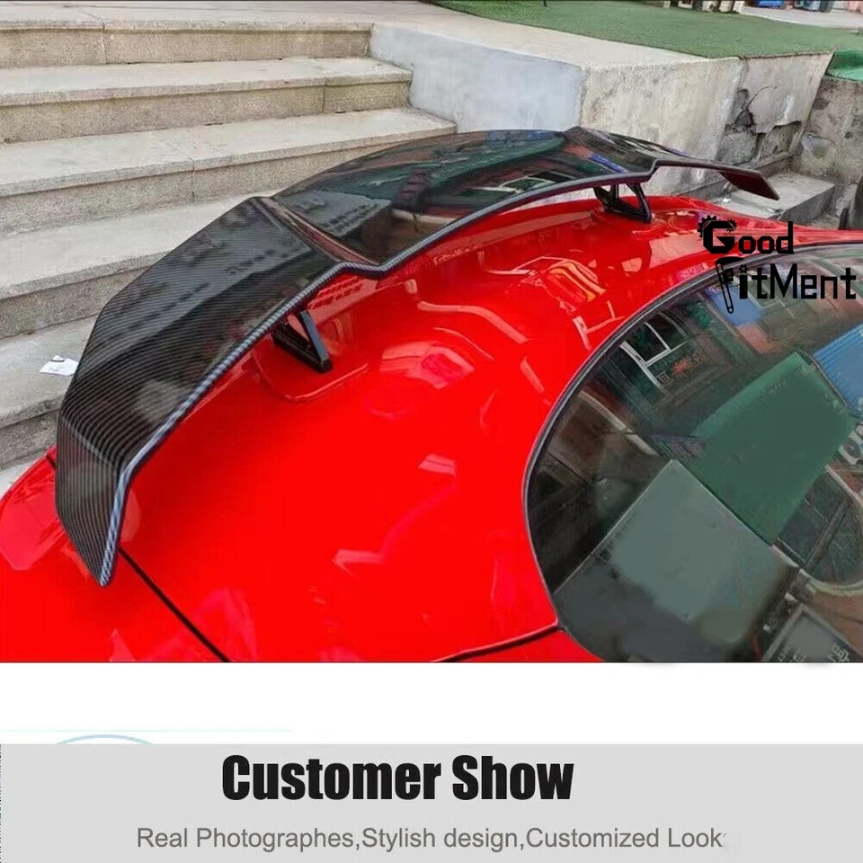 For Volkswagen Beetle Carbon Fiber 55" Rear Trunk Spoiler GT Style Racing Wing Foto 3 de 4