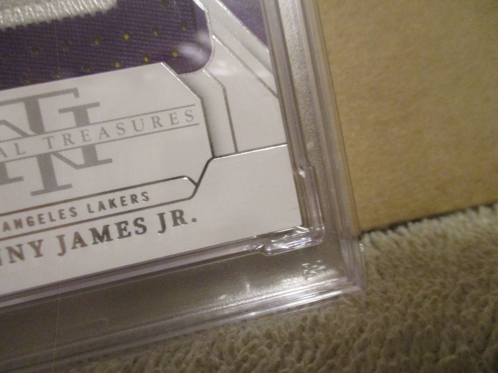 2024-25 NATIONAL TREASURES BRONNY JAMES JR #162 RC JUMBO 3 COLOR PATCH /99 PSA 9 view 9