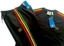 Adidas Originals 3 Stripes Mens T-Shirt  Pants SET Size S Rasta Jamaica Marley