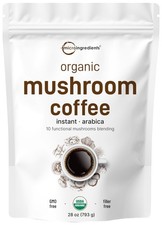 Micro Ingredients Organic Instant 10 in 1 Mushroom Coffee Powder, 28 Ounce 31...