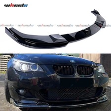 FRONT SPLITTER SPOILER WING BODY KIT FOR BMW E60 M SPORT 2004-2010 GLOSS BLACK