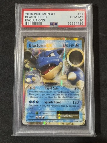 2016 Pokemon Xy Evolutions #21 Blastoise Ex Evolutions PSA 10