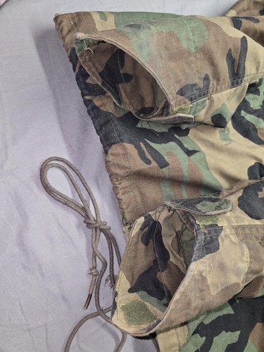 US Army M-65 Field Jacket Mens Medium Regular Woodland Camo Cold Weather USGI - Picture 2 of 8