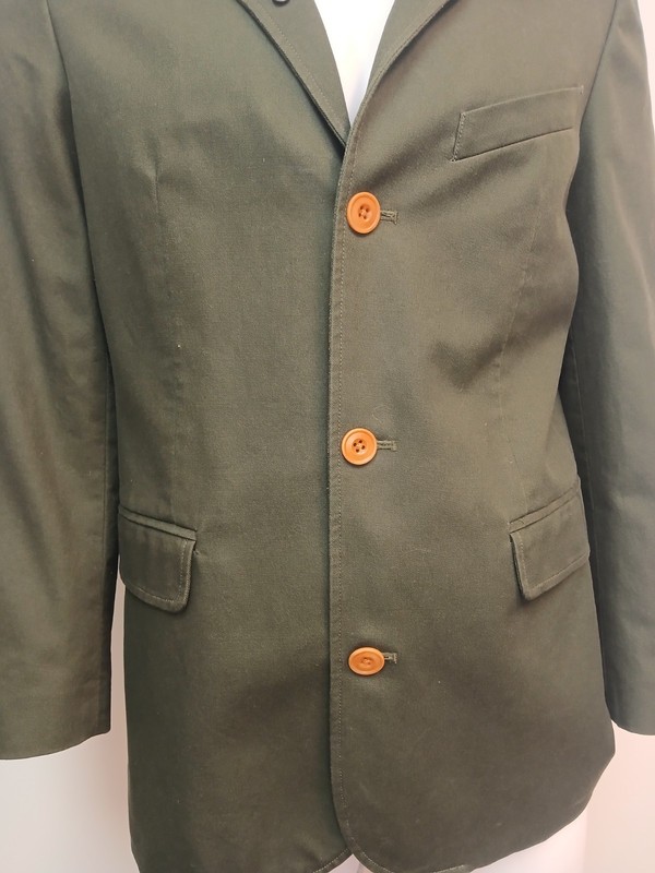 J. Peterman Green 100% Cotton Size 40 Blazer