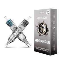 Wormhole Tattoo Cartridge Needles, 20pcs Mixed 12 mix, Grey