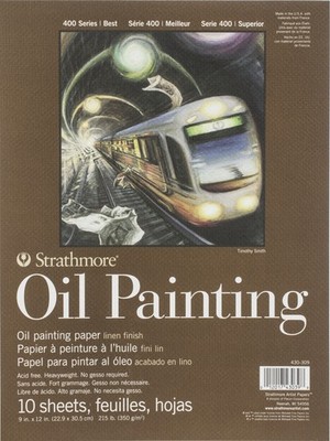 Strathmore 400 Series Oil Painting Pad 9''X12''-10 Sheets