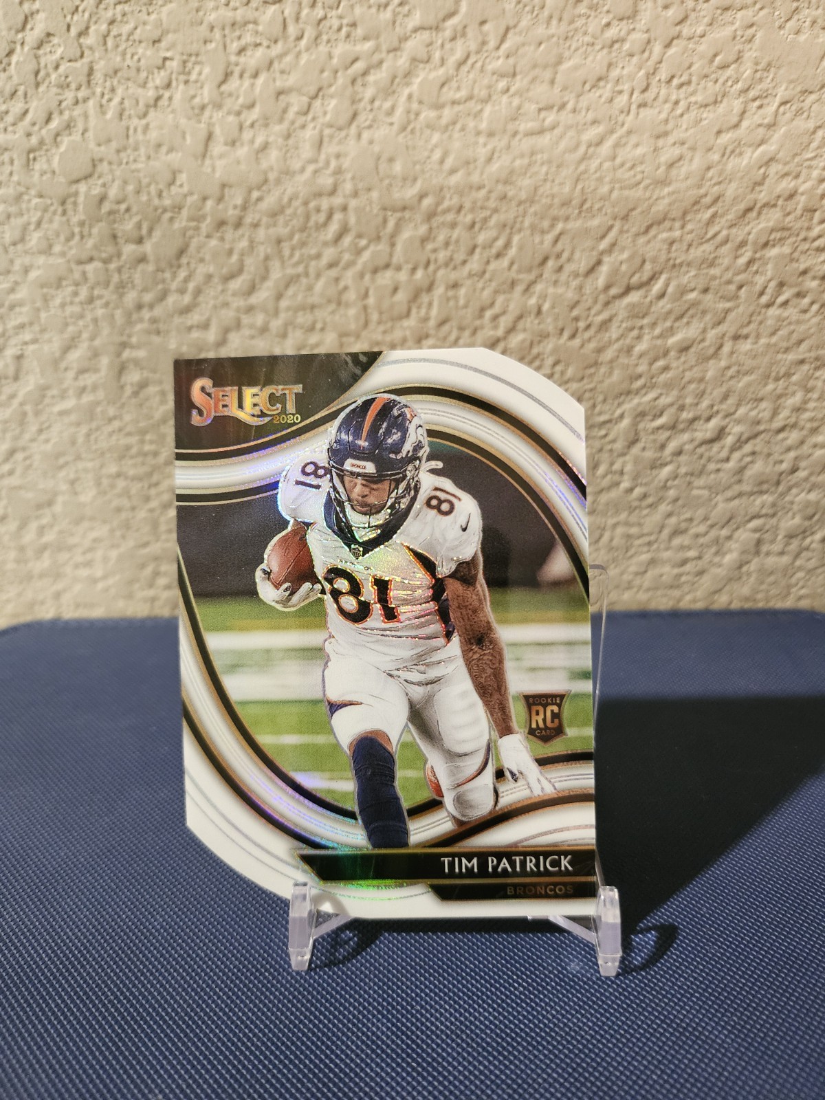 2020 Panini Select Tim Patrick White Prizm Die Cut #375 Field RC Broncos