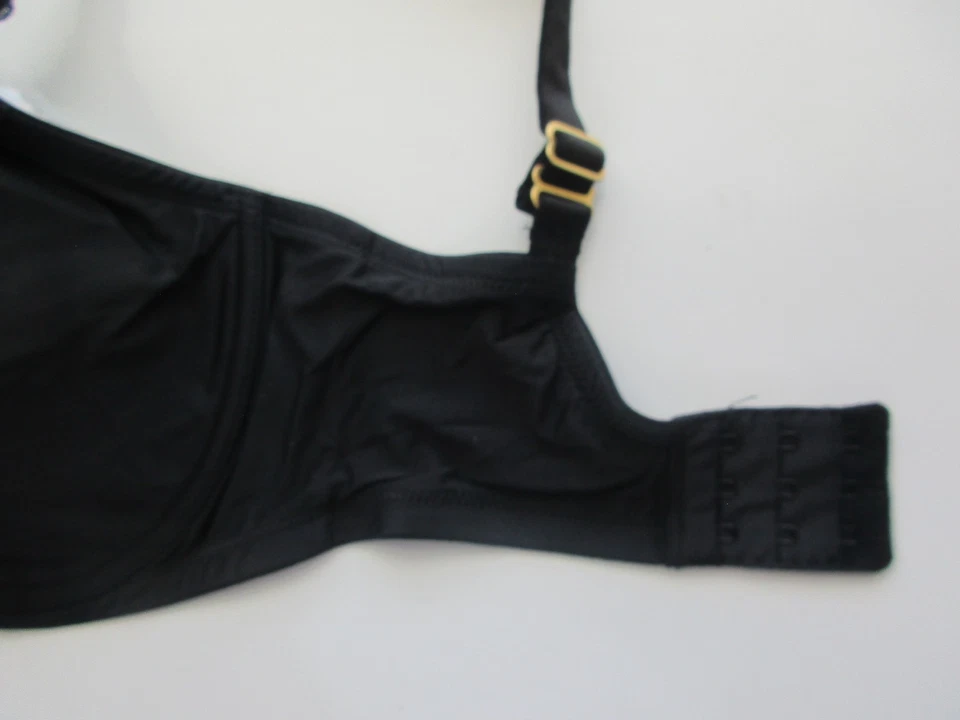 Sujetador Natori 734115 Flor Satinada Figura Completa Sin Forro UW Negro 34H $70 U13.J1 Foto 4 de 4