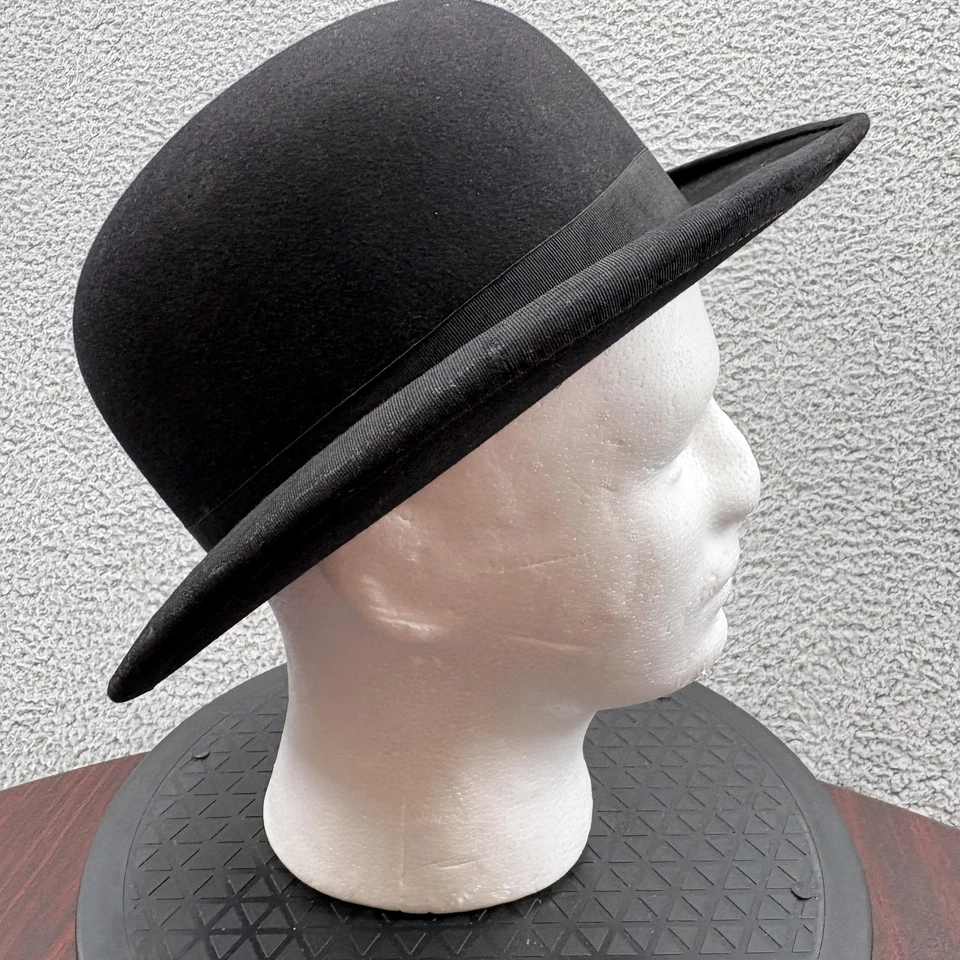 Vintage Al F Kerkeslager Hat Bowler Fitted Mens 7 Felt Dress Derby 1920s 30s - Image 4 of 4