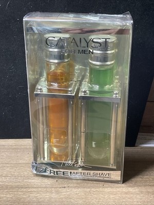 RARE NEW Vintage ORIGINAL Halston Catalyst For Men EDT/After Shave Gift Box Set