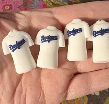 4 Piece LOS ANGELES L.A. Baseball Team Silicone Focal Beads DIY Jewelry Pens+