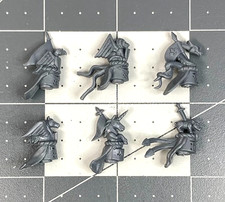 GW BRETONNIAN KNIGHTS OF THE REALM HELMET x6 lot 3 Old World AOS head bitz AO26