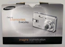Samsung L600 6.0MP 3x Digital Compact Camera Boxed Battery Memory Card Leads