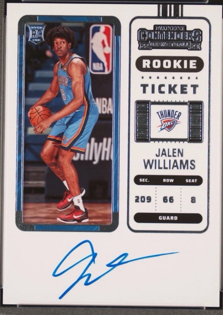 Jalen Williams 2022 Contenders #115 Rookie Ticket Auto Price Jalen Williams 2022 Contenders #115 Rookie Ticket Auto Price