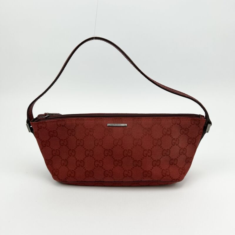 Vintage Gucci Monogram Pochette Bag (Red)