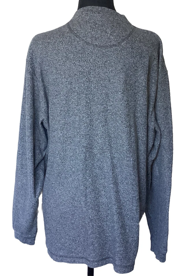 Camisa High Sierra Para Hombres Gris Tejido Gofre Manga Larga LRG Henley Ropa de Trabajo Activa Foto 3 de 4