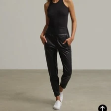 Commando Faux Leather Tapered Pant Size L NWOT