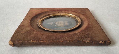 Antique 19th CENTURY Painting French Miniature Portrait Gentleman - Picture 4 of 11