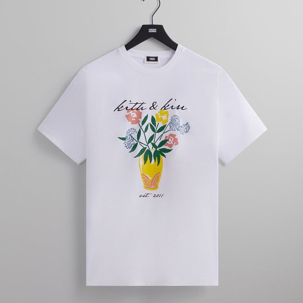 【KITH NYC】KITH＆KIN フラワーデザインTシャツ Kith & Kin 2011 Tee White Cotton T-Shirt Size XXL Floral Flowers