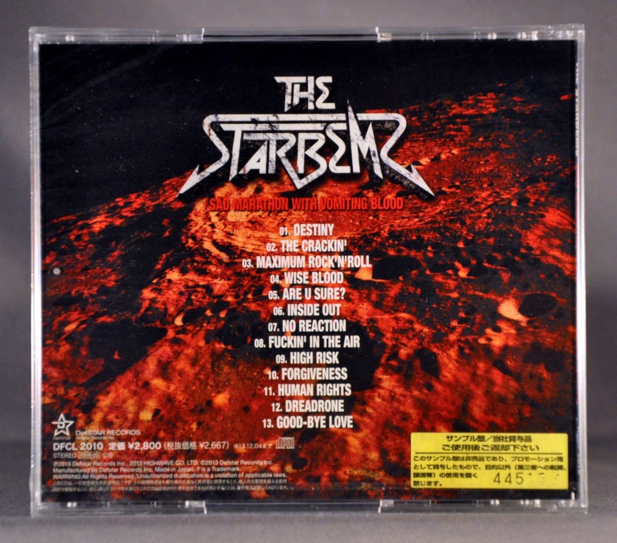 The STARBEMS Sad Marathon w/ Vomiting Blood JAPAN Plastic Cs