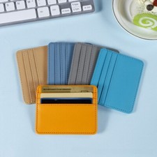 Thin Card Bag Lightweight Multi-Slot Leather Card Holder PU Card Bag