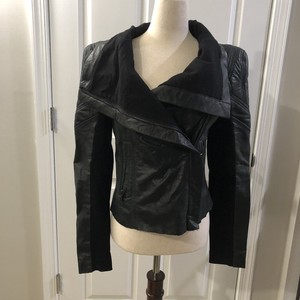 bcbg black leather jacket