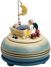 Spieluhr Erzgebirge KWO Spieldose 12 cm Guten Abend Weihnachten Handarbeit Deko