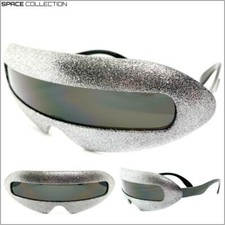 SPACE ROBOT PARTY CLUB RAVE COSTUME CYCLOPS FUTURISTIC SHIELD DJ PIMP SUNGLASSES
