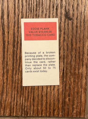 Eddie Plank 1910 Tobacco Card