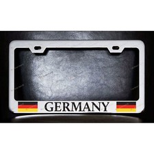 Germany Custom Made Chrome Metal License Plate Frame Screw Caps Germany Custom Made Chrome Metal License Plate Frame Screw Caps