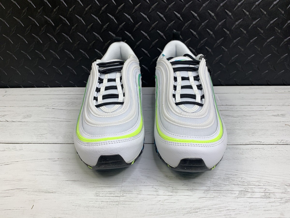 Nike Air Max 97 WW Men\'s Size 10.5 White/Blue Fury-Volt-Black CZ5607 100 RARE! Nike Air Max 97 Blue Fury for Sale | Authenticity Guaranteed  main image 2