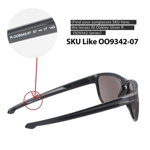 New Walleva Black Polarized Replacement Lenses For Oakley Sliver R Sunglasses - Picture 3 of 7
