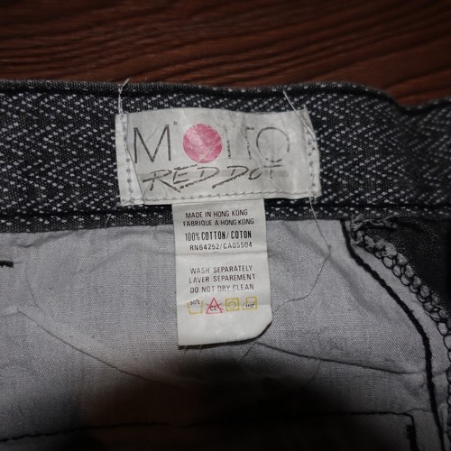 Vintage 80s Motto Red Dot Trousers Grey High Waist Tapered - 第 9/10 張圖片