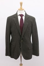 NWT 3995 Brunello Cucinelli Men MiniCheck Print Knit Logo Sportcoat 50/40US A191