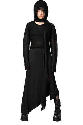 KILLSTAR Gothic Goth Punk Strickpullover Hoodie Kapuzenpullover - Aillean