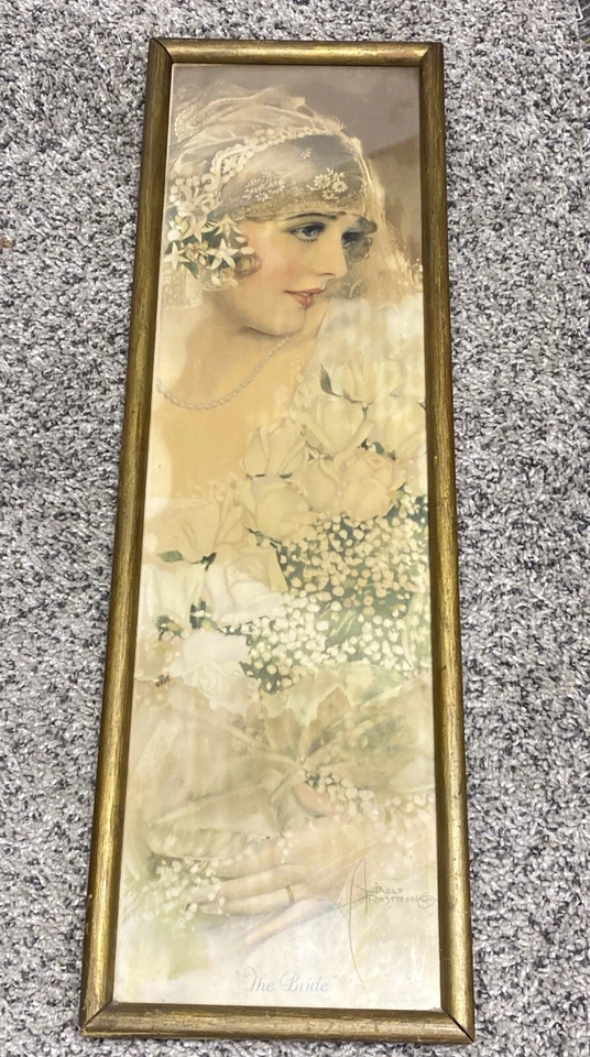 Impresión vintage 1927 "La novia: belleza pompeyana" arte de decoración de pared - dañado por agua Foto 2 de 4