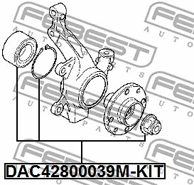 DAC42800039M-KIT FEBEST Wheel Bearing Kit for DACIA,NISSAN,RENAULT