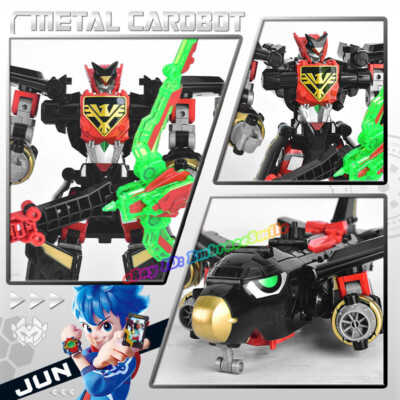 Metal Cardbot FLETA Z Black Airplane Transforming Robot Action